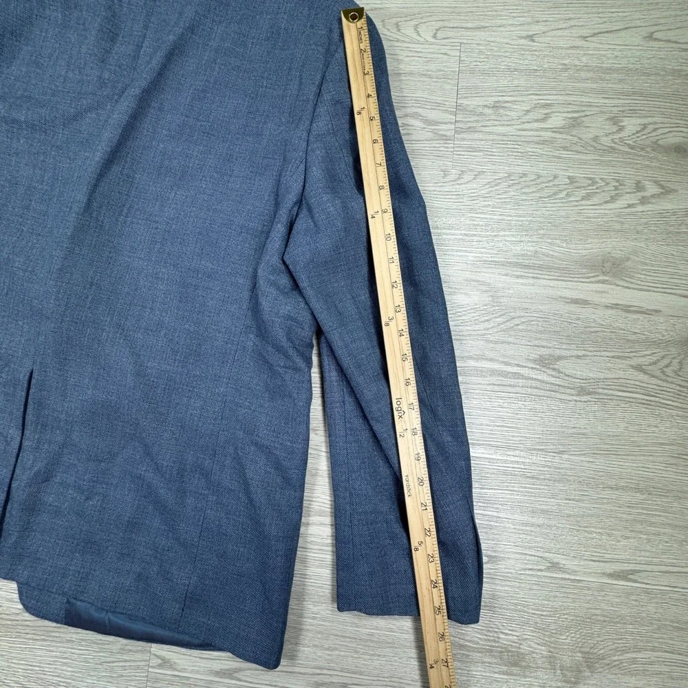 Lauren Ralph Lauren Men's Blazer Blue Size 48R Linen Blend Two Button Sport Coat